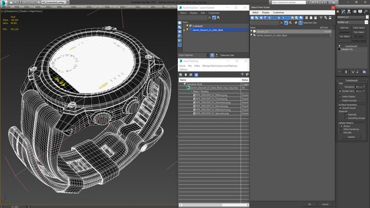 Garmin Descent G1 Solar Black 3D model