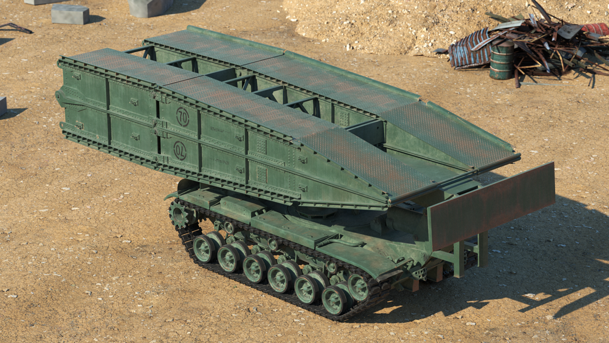 Armored Vehicle Launched Bridge AVLB M60A1 Rigged 3D model