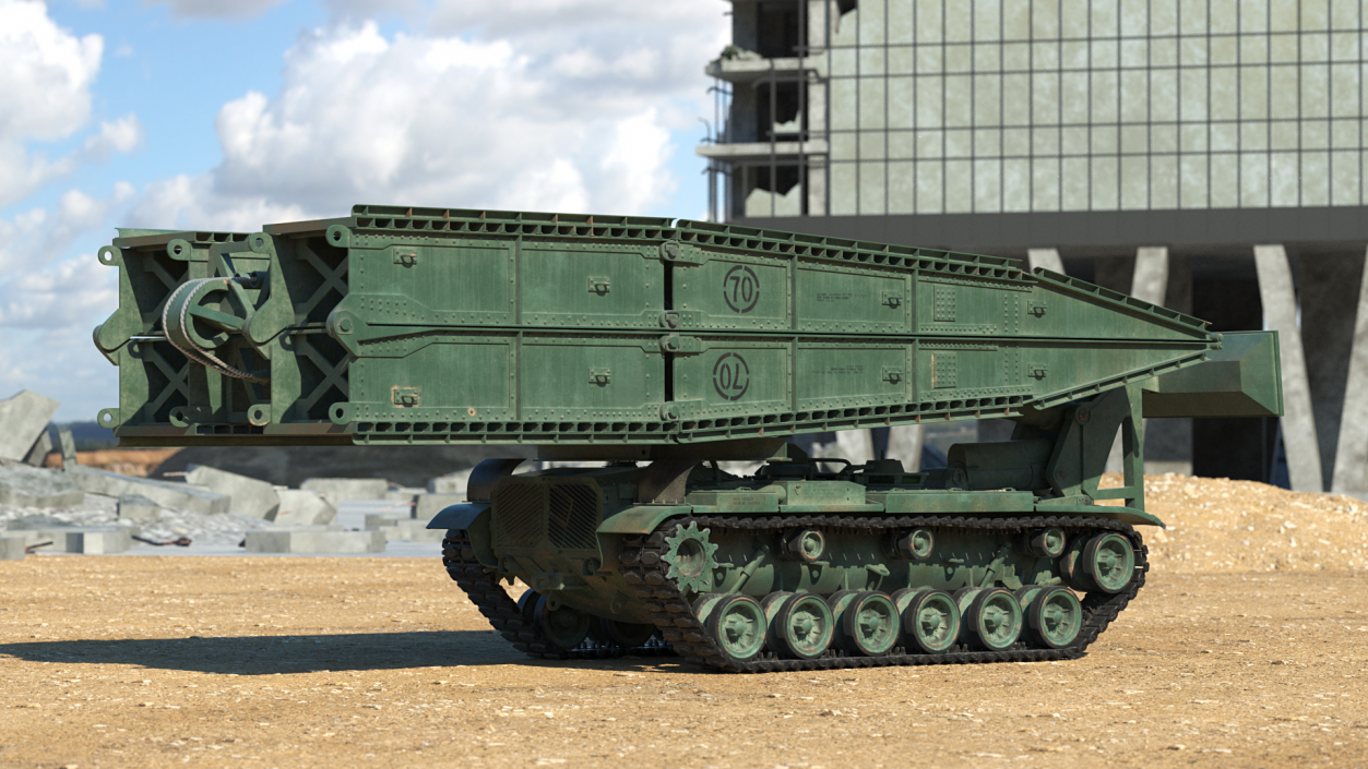 Armored Vehicle Launched Bridge AVLB M60A1 Rigged 3D model