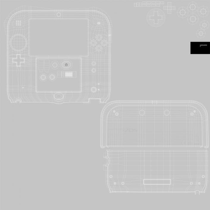 Handheld Console Nintendo 2DS 3D model