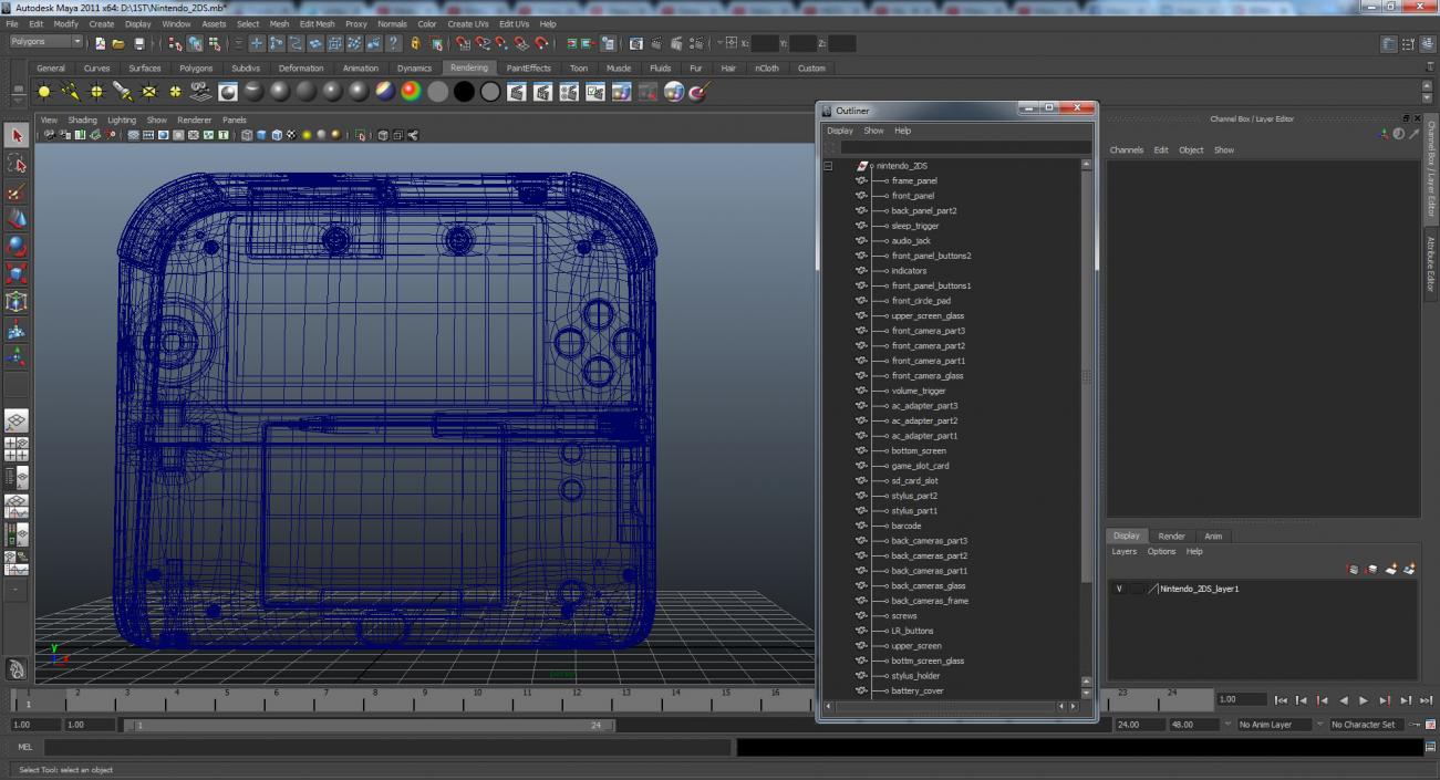 Handheld Console Nintendo 2DS 3D model