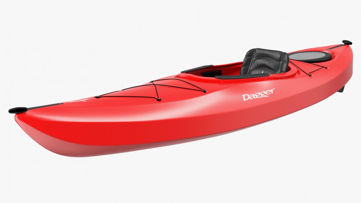 3D model Recreational Kayak with Paddle