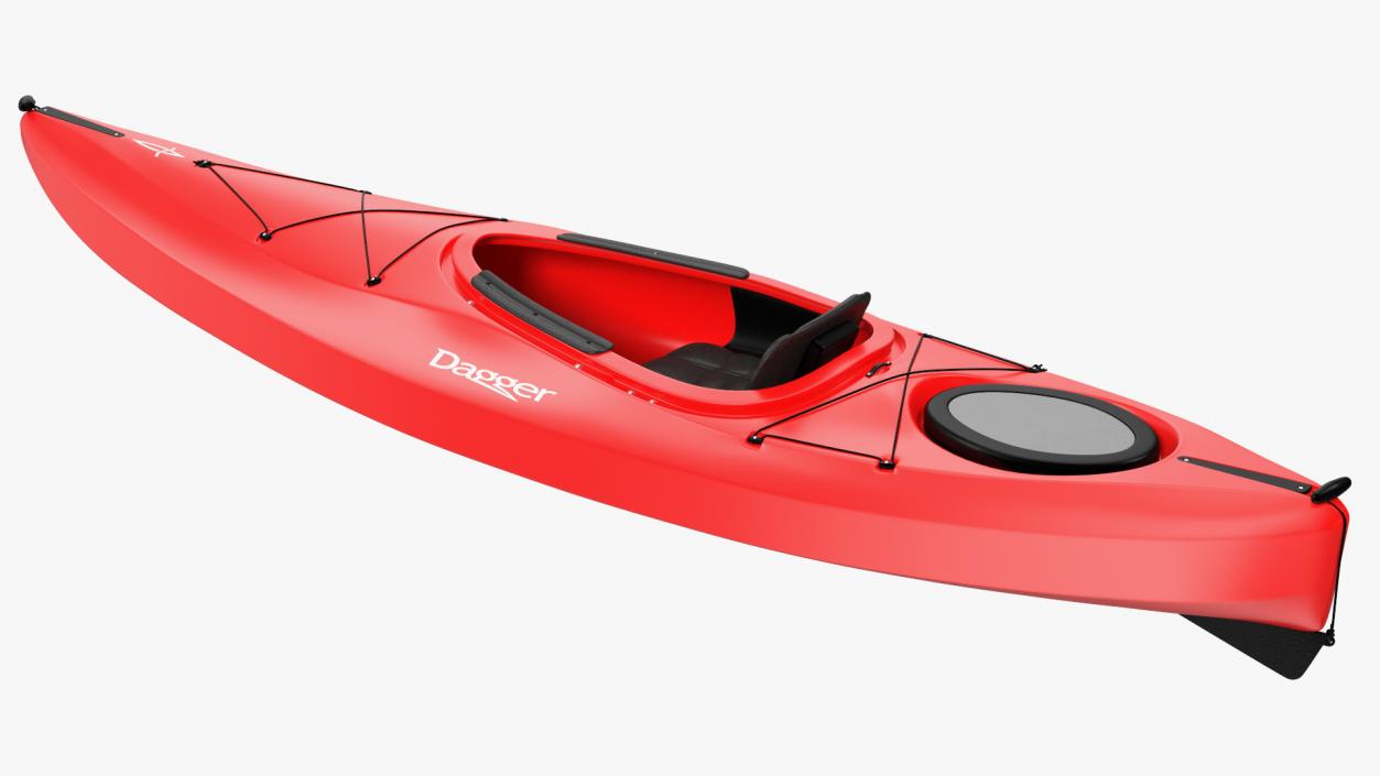 3D model Recreational Kayak with Paddle