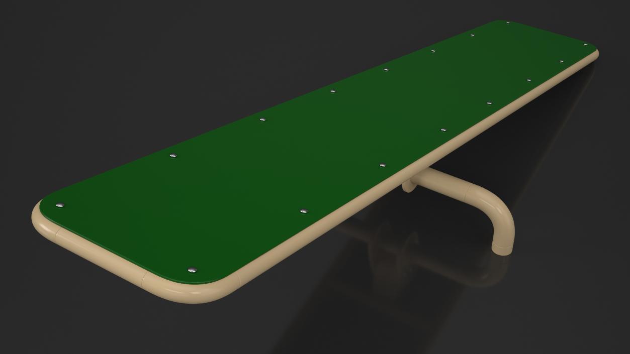 3D Dog Park Teeter Totter Green model