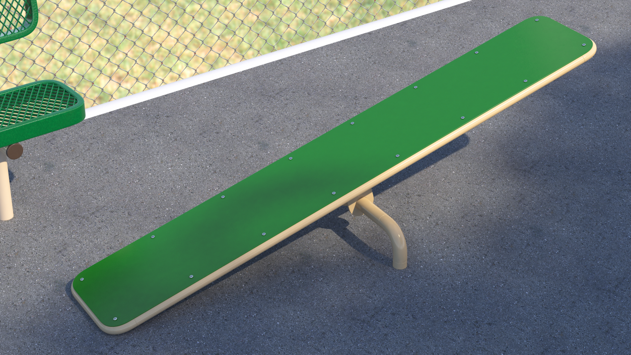 3D Dog Park Teeter Totter Green model