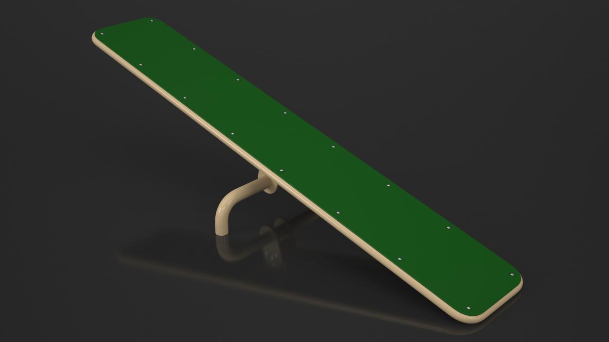 3D Dog Park Teeter Totter Green model