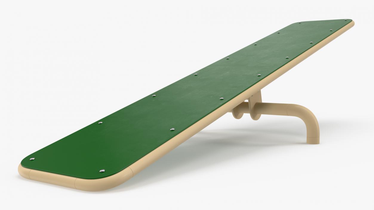 3D Dog Park Teeter Totter Green model