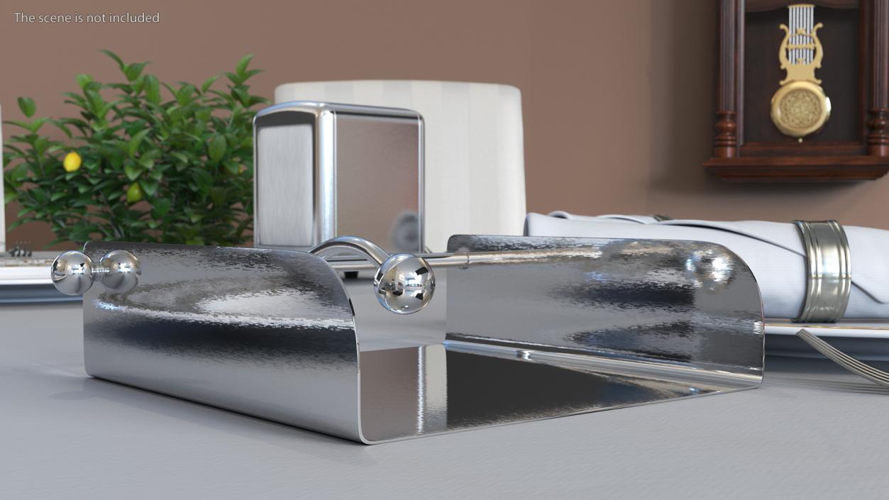 3D model Napkin Holder Stainless Steel Empty