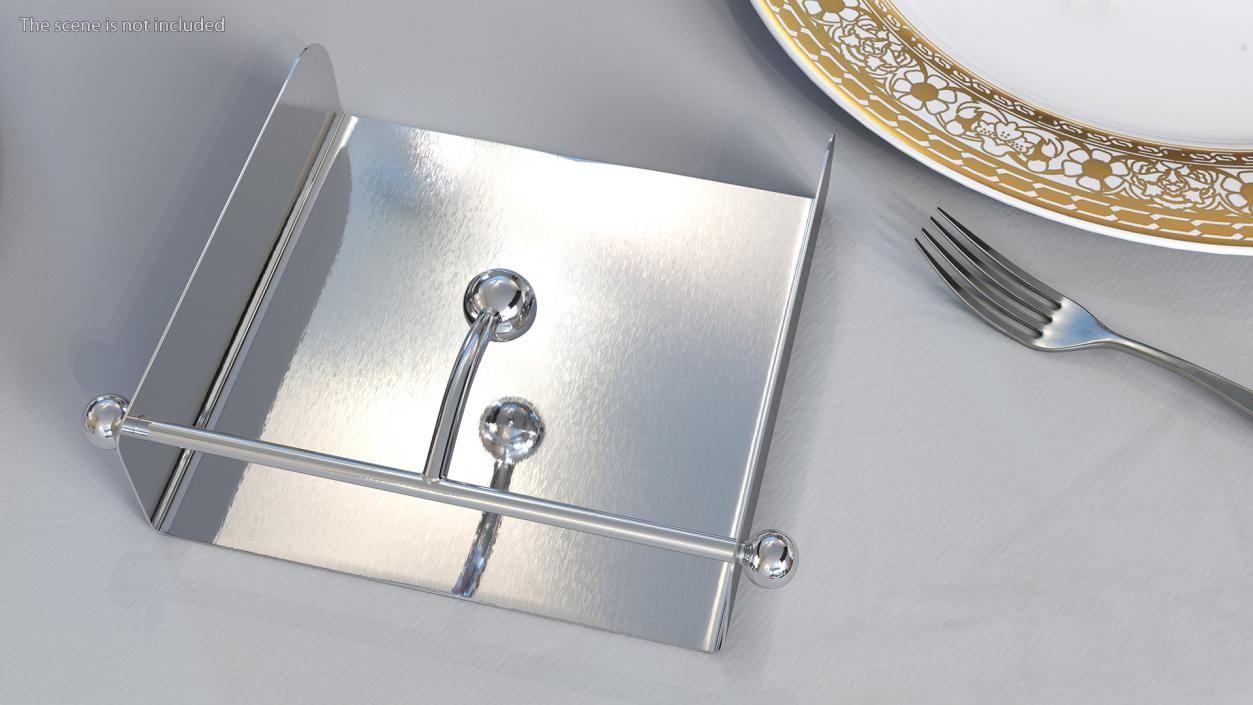 3D model Napkin Holder Stainless Steel Empty