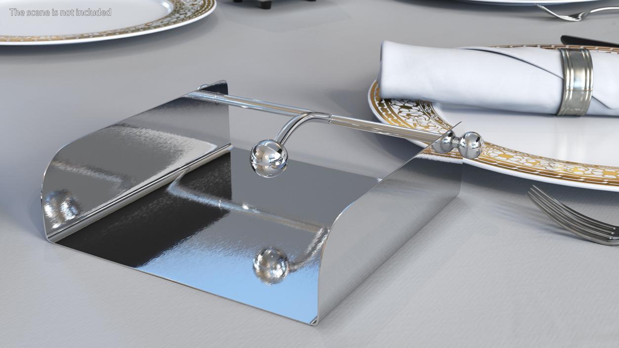 3D model Napkin Holder Stainless Steel Empty