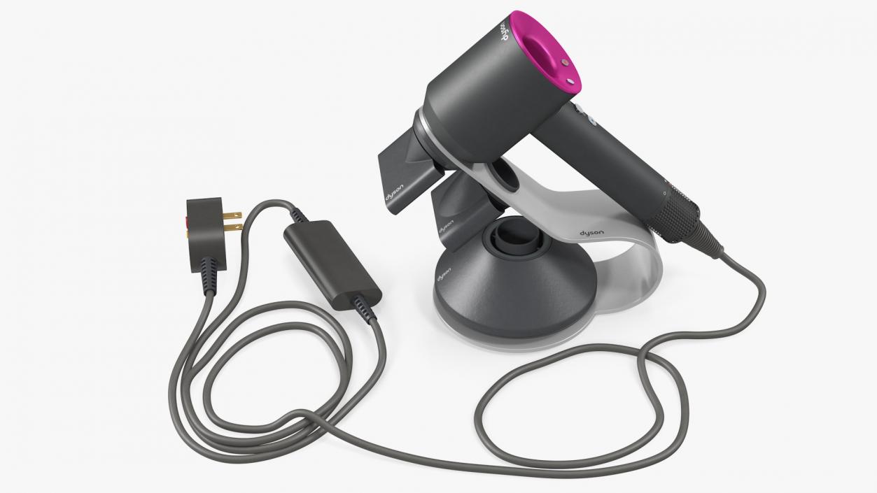 3D Dyson Supersonic Hair Dryer with Stand Fuchsia