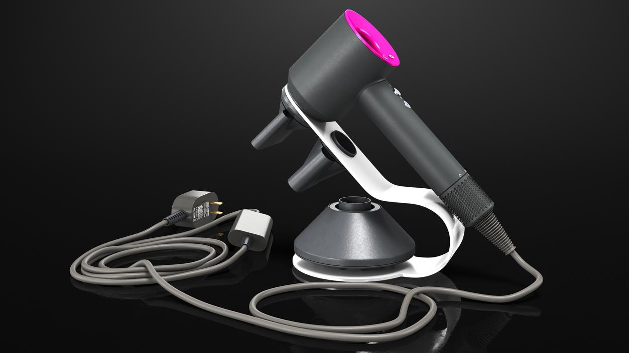 3D Dyson Supersonic Hair Dryer with Stand Fuchsia