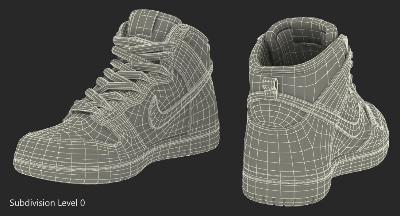 3D model Skateboarding Shoe Nike SB Dunk High Pro Blue