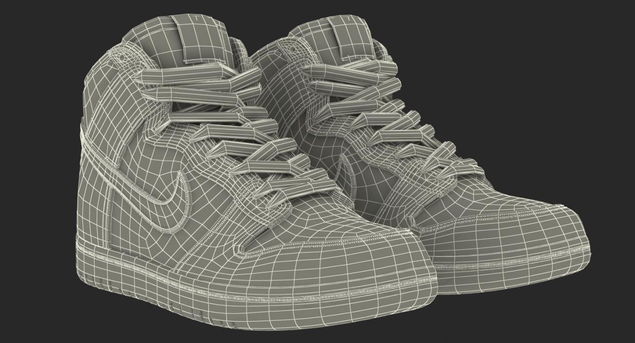 3D model Skateboarding Shoe Nike SB Dunk High Pro Blue