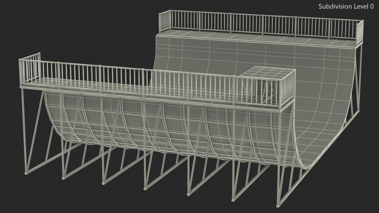 Extreme Sports Half Pipe 3D model