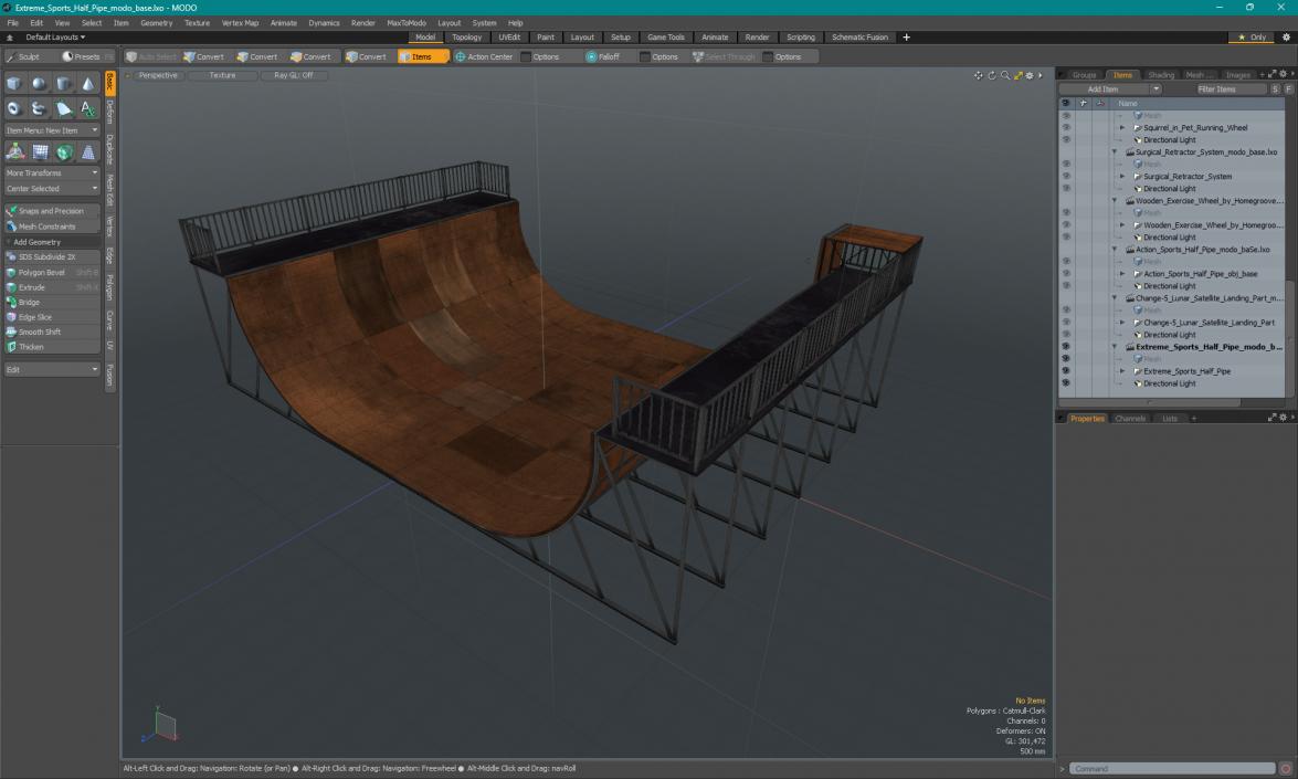 Extreme Sports Half Pipe 3D model