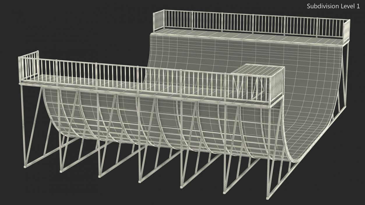 Extreme Sports Half Pipe 3D model