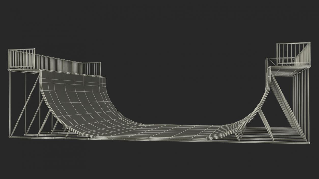 Extreme Sports Half Pipe 3D model