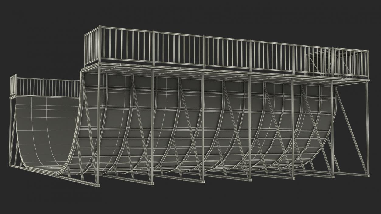 Extreme Sports Half Pipe 3D model