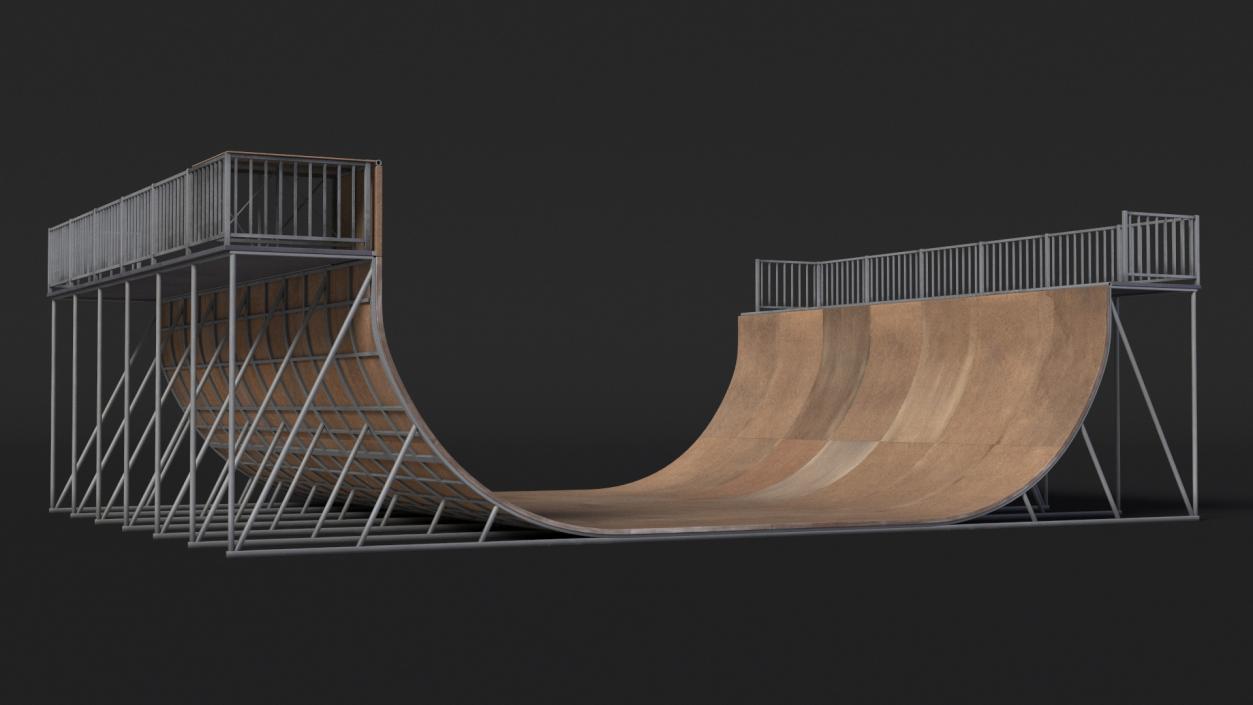 Extreme Sports Half Pipe 3D model