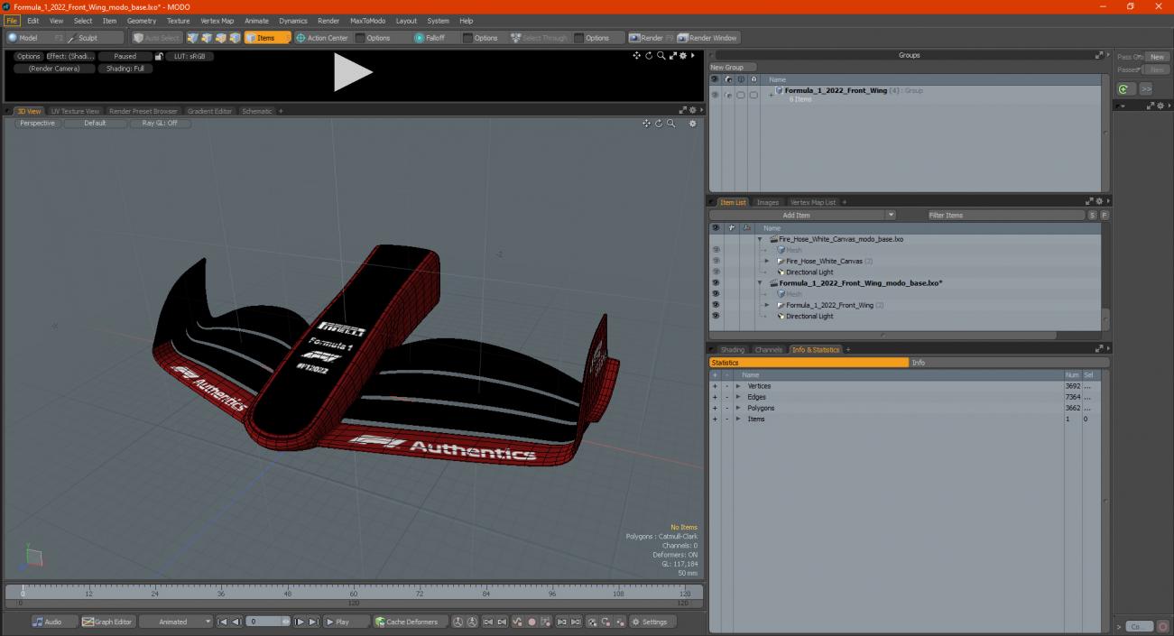 3D model Formula 1 2022 Front Wing