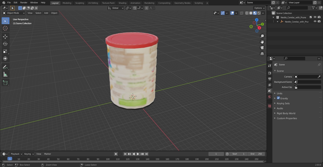 3D model Nestle Cerelac with Prune