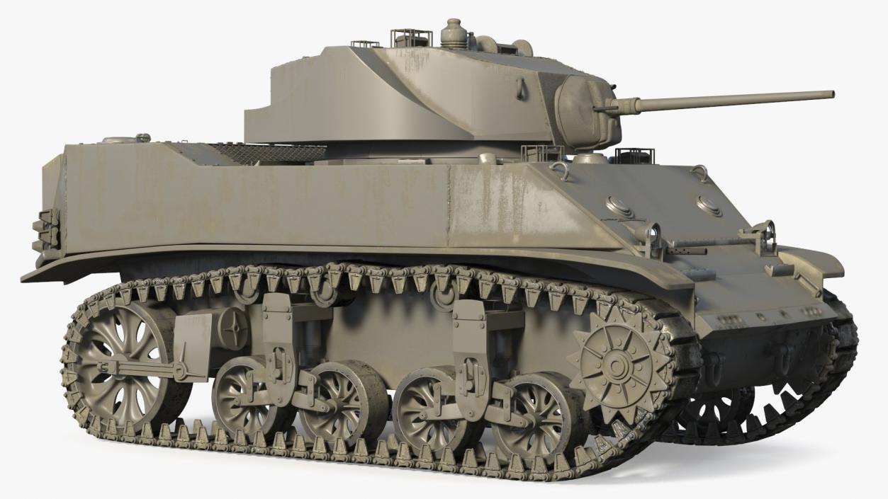 3D model M5 Stuart Light Tank