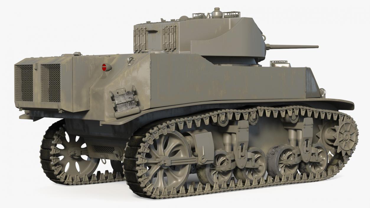 3D model M5 Stuart Light Tank