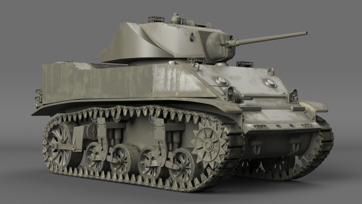 3D model M5 Stuart Light Tank