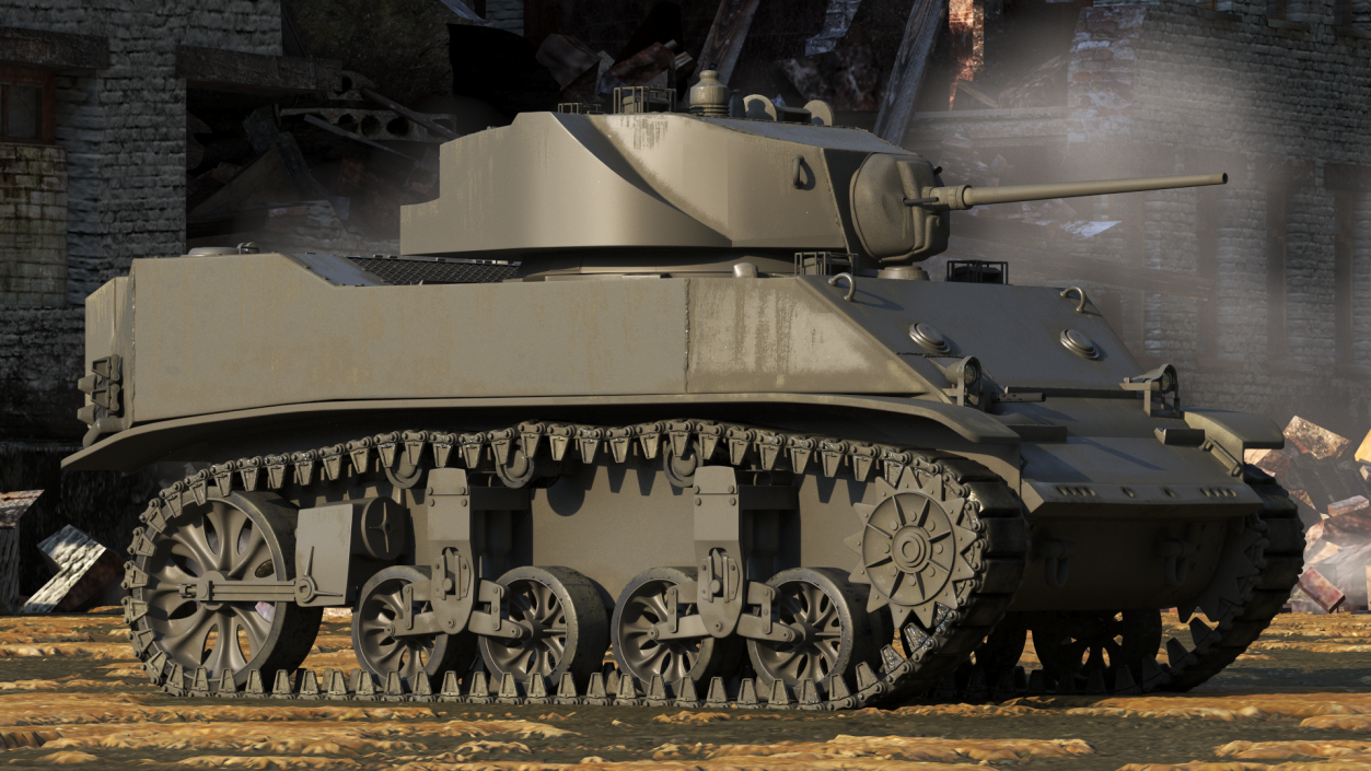 3D model M5 Stuart Light Tank