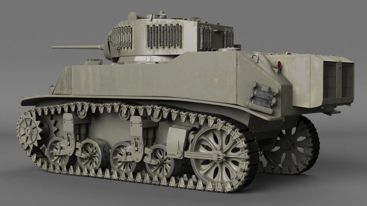 3D model M5 Stuart Light Tank