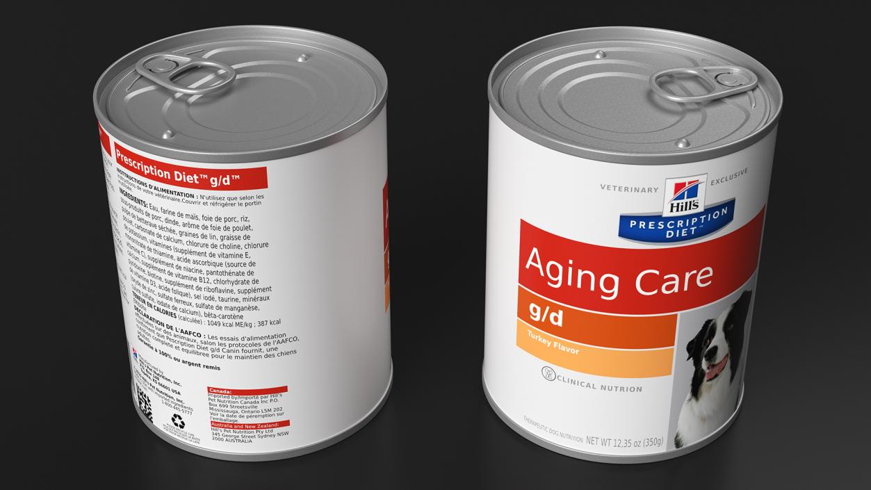 Hills Aging Care Canned Dog Food 2 3D model