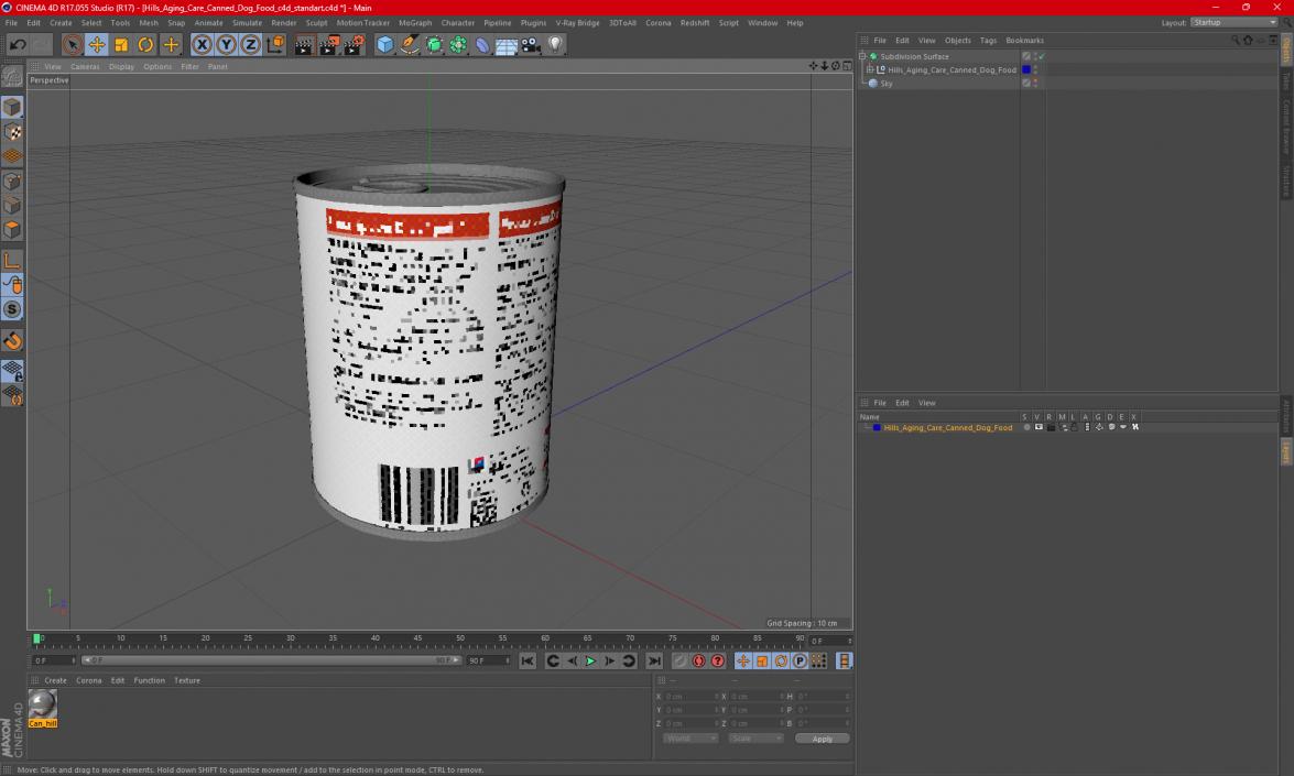 Hills Aging Care Canned Dog Food 2 3D model