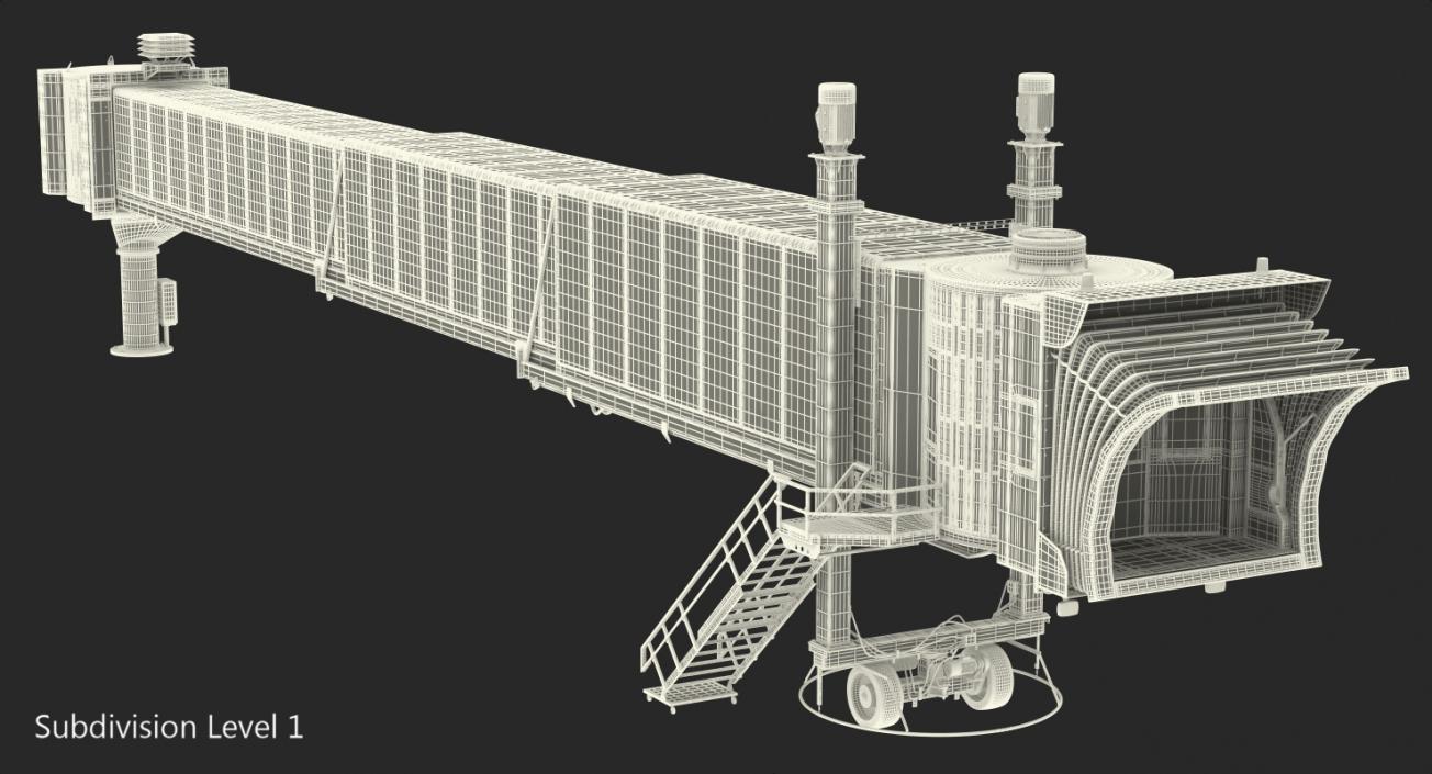 3D model Airport Terminal Jetway Bridge