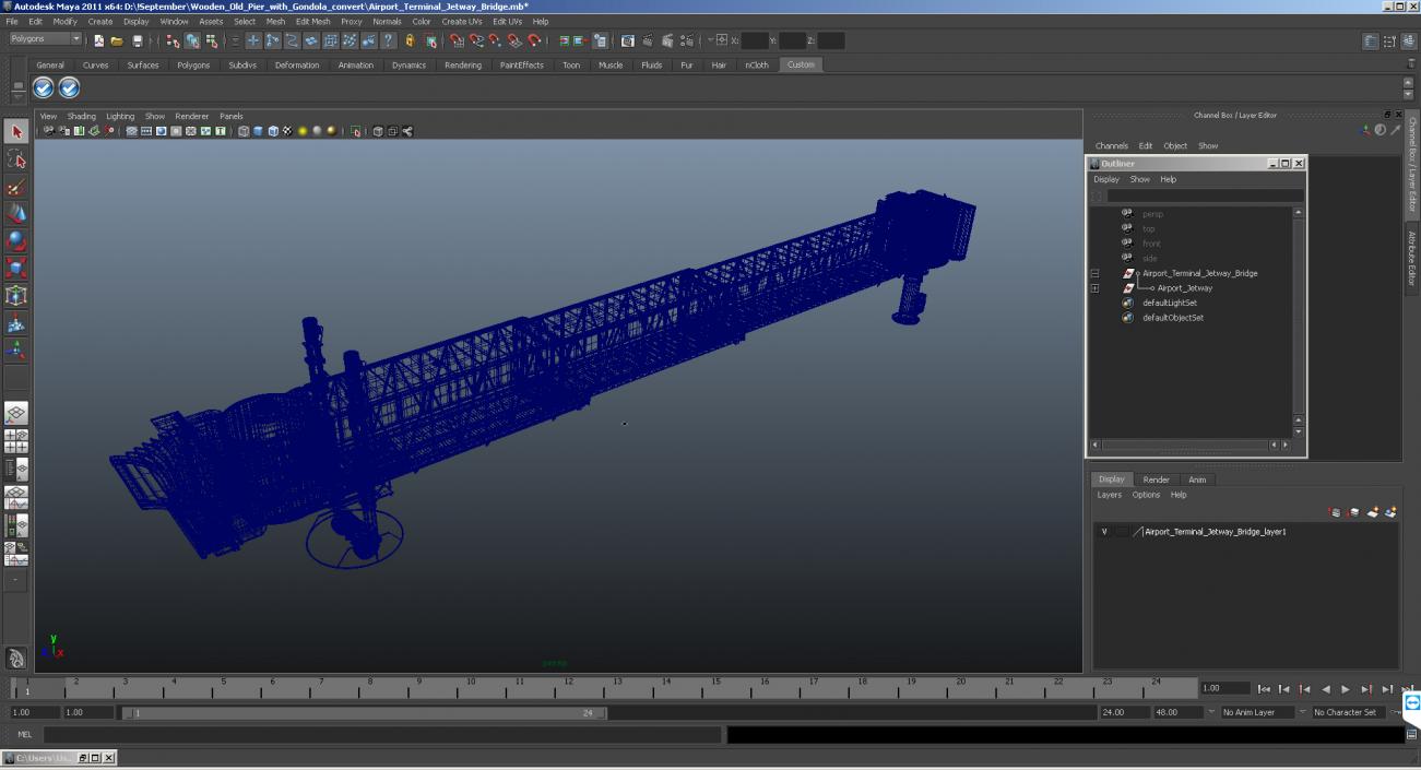 3D model Airport Terminal Jetway Bridge