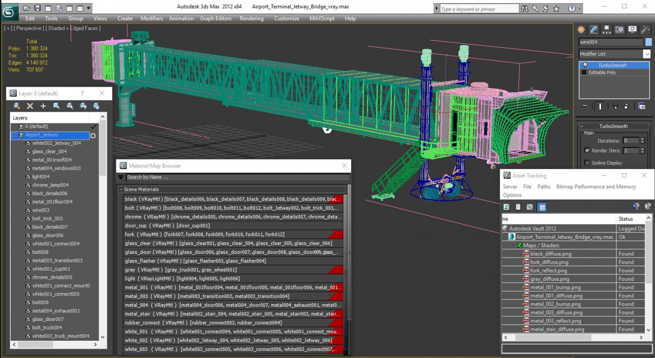 3D model Airport Terminal Jetway Bridge