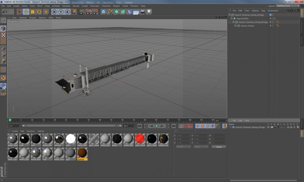 3D model Airport Terminal Jetway Bridge