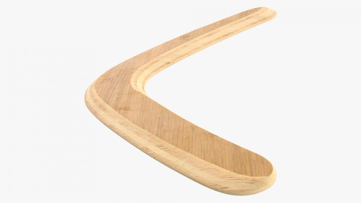 Heavy Wooden Boomerang 3D