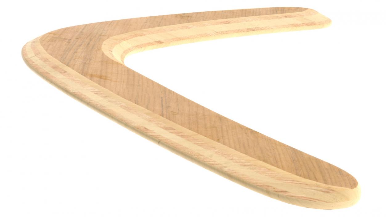 Heavy Wooden Boomerang 3D