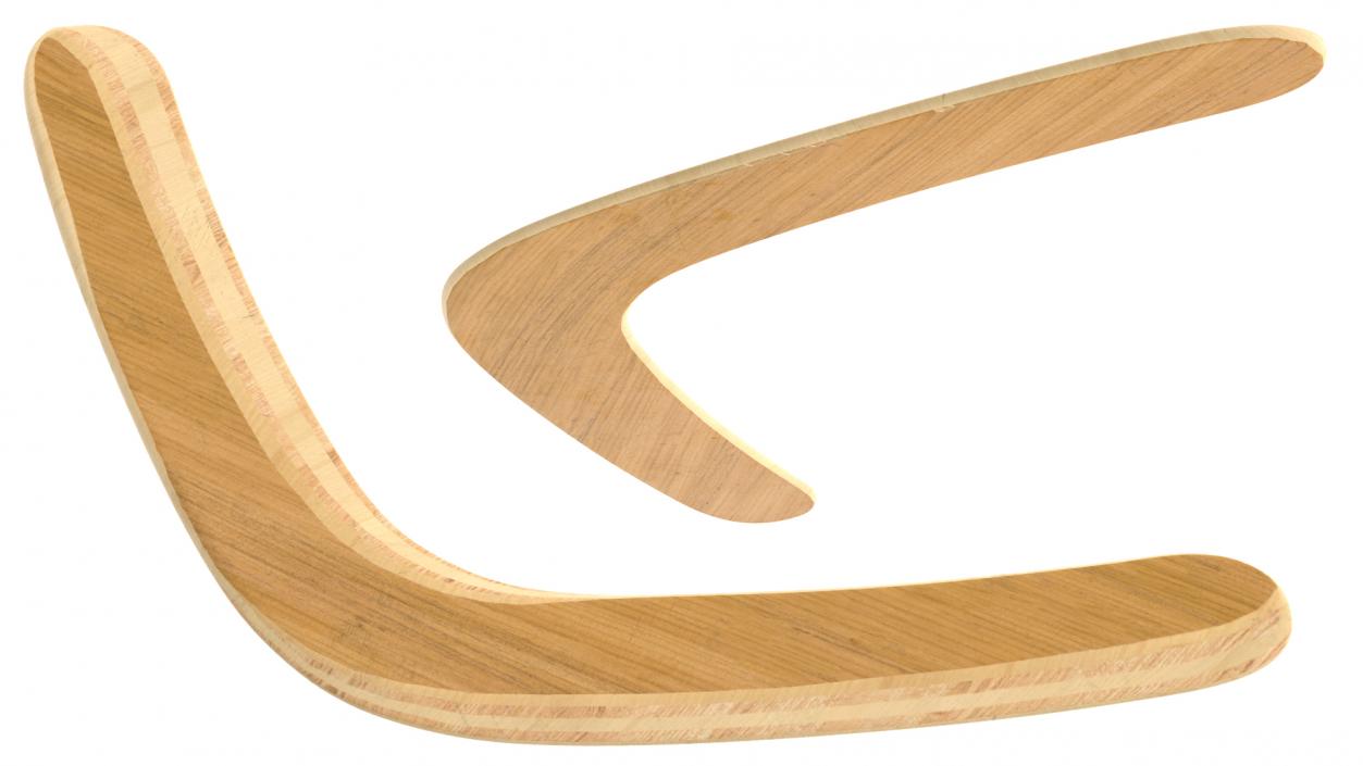 Heavy Wooden Boomerang 3D