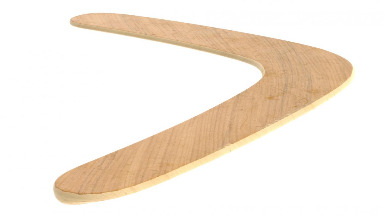 Heavy Wooden Boomerang 3D