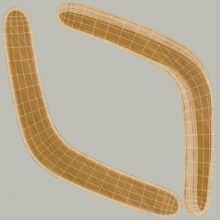 Heavy Wooden Boomerang 3D