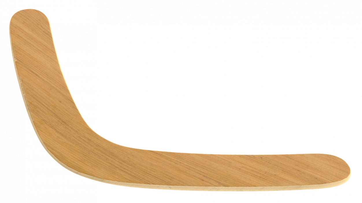 Heavy Wooden Boomerang 3D