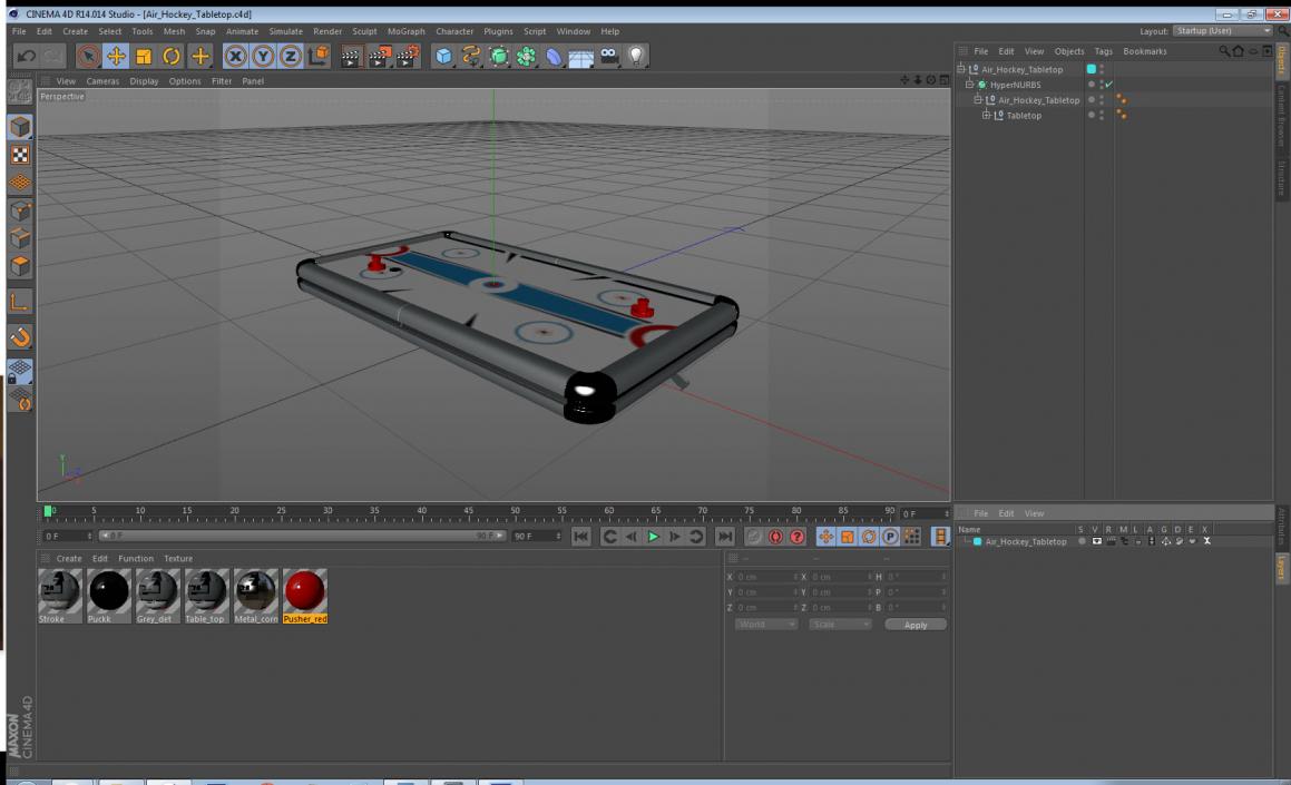 Air Hockey Tabletop 3D model