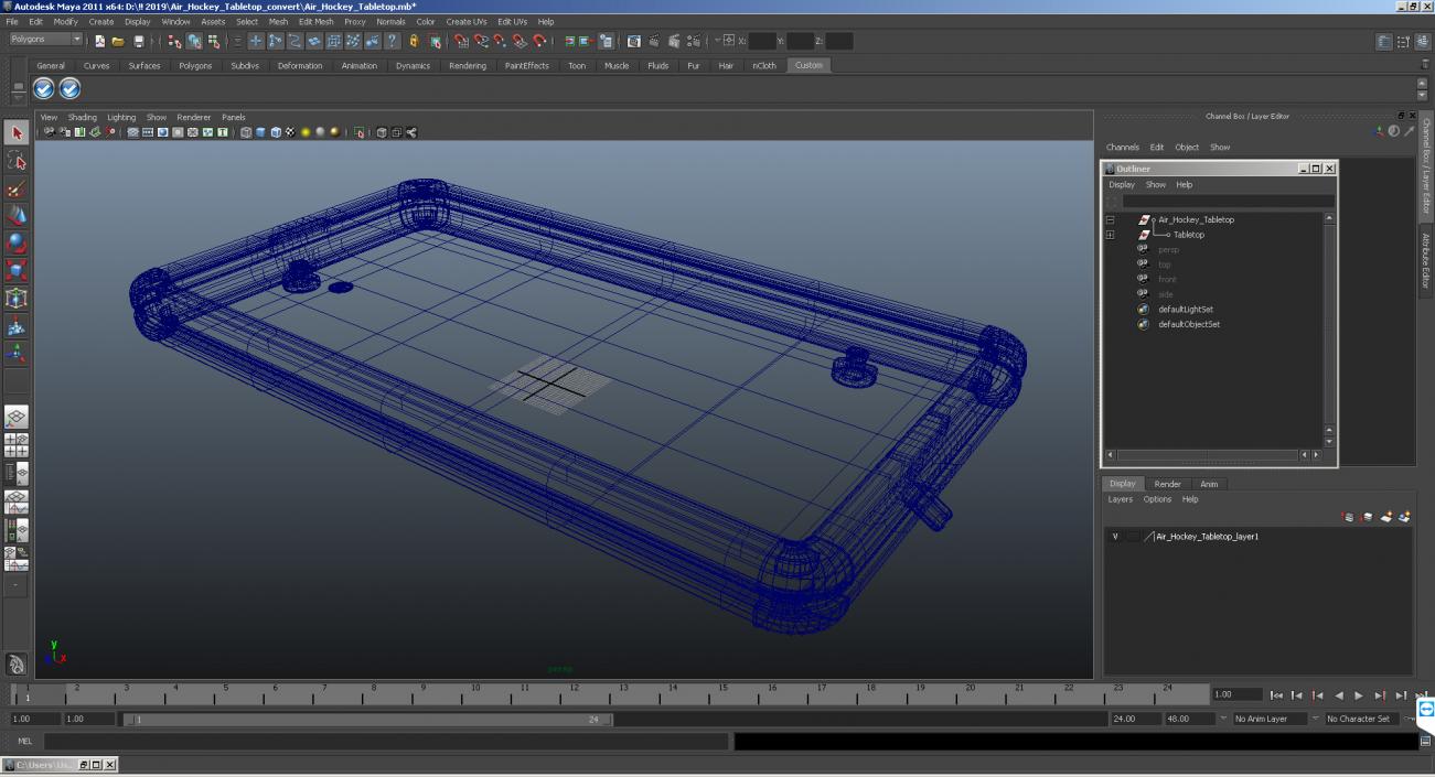 Air Hockey Tabletop 3D model