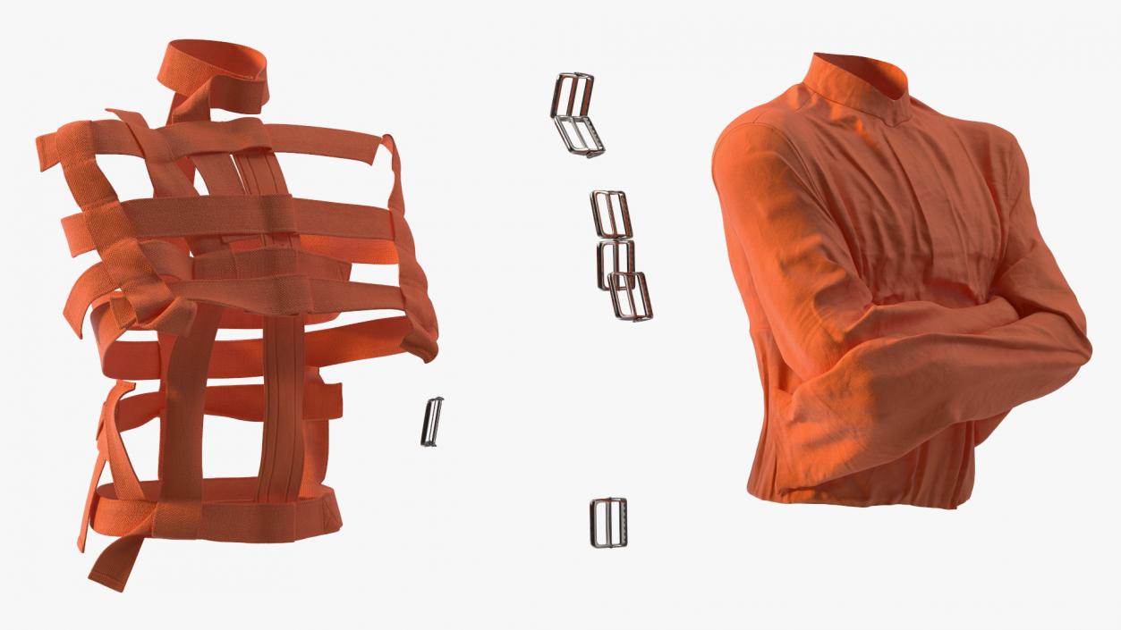 Mannequin in Straitjacket Orange 3D