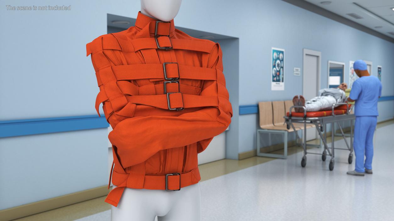 Mannequin in Straitjacket Orange 3D