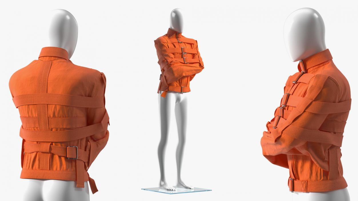 Mannequin in Straitjacket Orange 3D