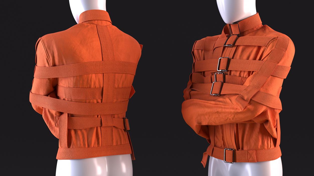 Mannequin in Straitjacket Orange 3D