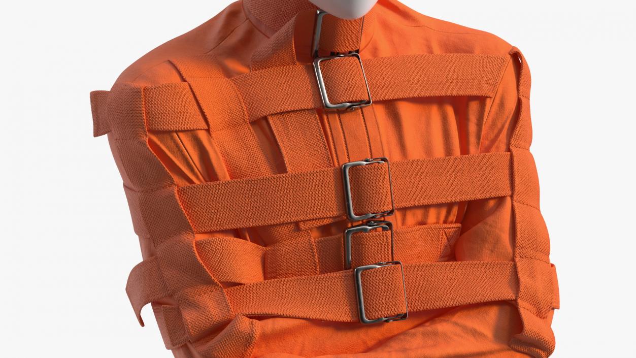 Mannequin in Straitjacket Orange 3D